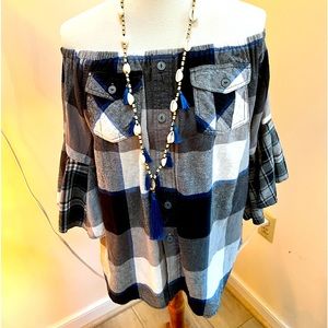 Relove Brand Handmade and recycled Off Shoulder Top. ❤️💕